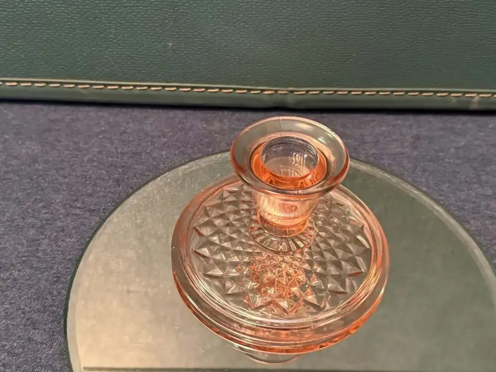Vintage Imperial Glass Pink Depression Glass Candle Holder